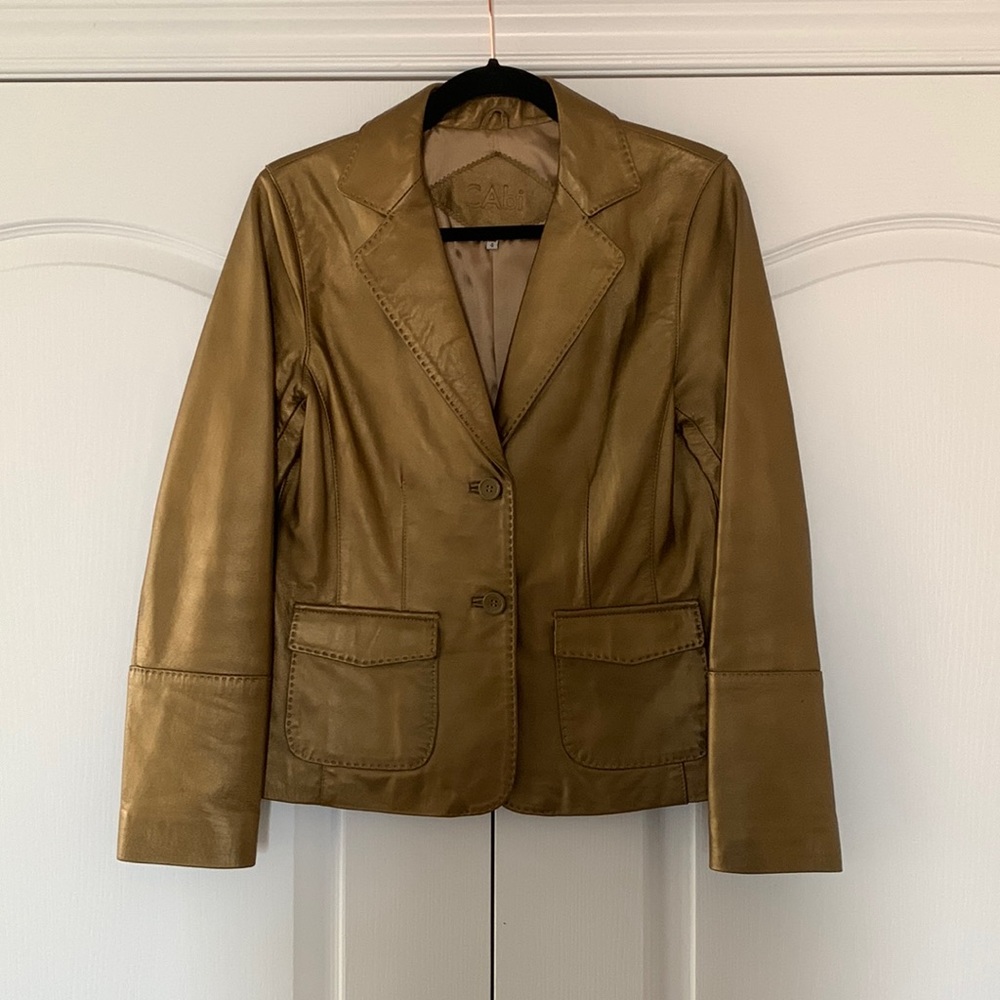 EUC CAbi leather jacket